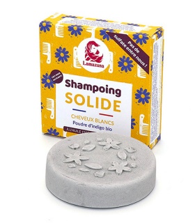 Shampoing solide pour cheveux blancs - Poudre d'indigo bio - Lamazuna