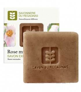Savon Exfoliant Eclat Rose Musquée - Savonnerie Regagnas