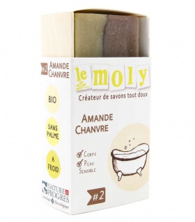Savon à froid Amande Chanvre - Peau sensible - Peau Sensible - Le Moly