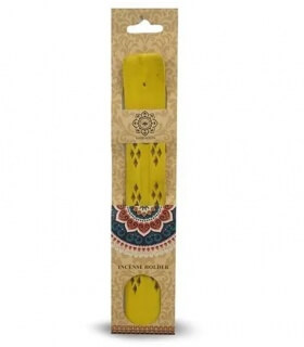 Porte encens en bois - jaune