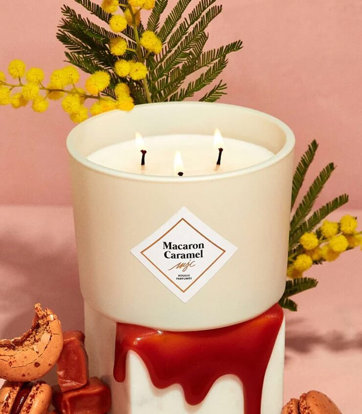 Bougie parfumée - Macaron Caramel - 70h - My Jolie Candle