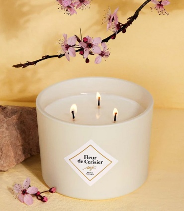 Bougie Parfumée Le Père Pelletier - Senteur Fleur De Cerisier, 150g, Mèche Standard