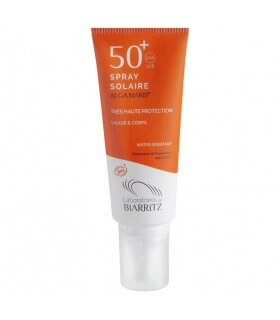 Spray solaire SPF50+ certifié Bio Alga Maris Laboratoire de Biarritz