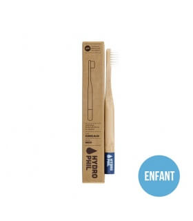 Brosse à dents durable pour Enfant Hydrophil en bois bleu