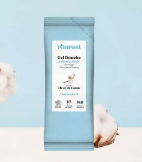 Gel douche à poudre à diluer Fleur de Coton - Pimpant