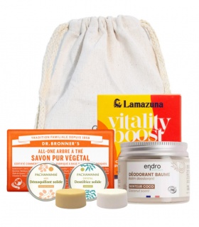 Coffret cadeau cosmétique Bio pour voyages
