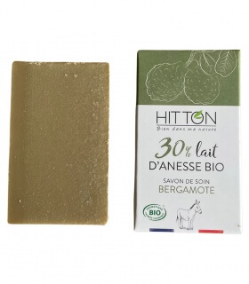 Savon à froid au lait d'anesse Bio Bergamote - La Ferme Hitton (Gers)