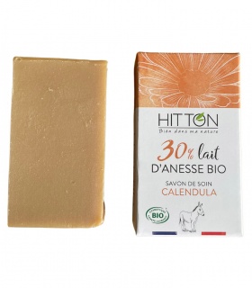 Savon à froid au lait d'anesse Bio Calendula - La Ferme Hitton (Gers)