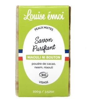 Savon surgras bio pour les peaux grasses "Ni bouton Niaouli" de Louise Emoi