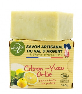 Savon Bio Citron Yuzu Ortie 140g - Argasol