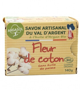 Savon solide Bio Fleur de coton - Argasol