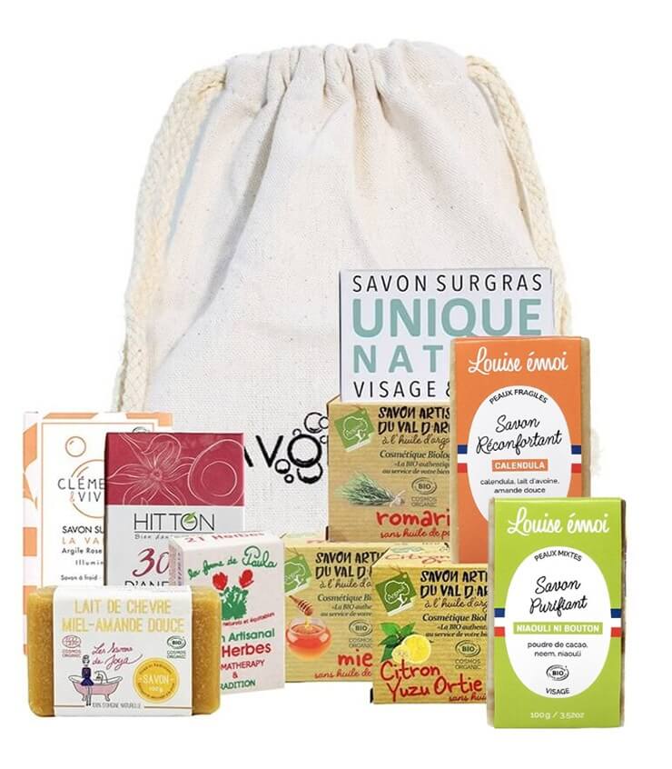 Coffret 10 Savons Naturels saponifiés à froid - cosmétique naturel - Savonne Moi