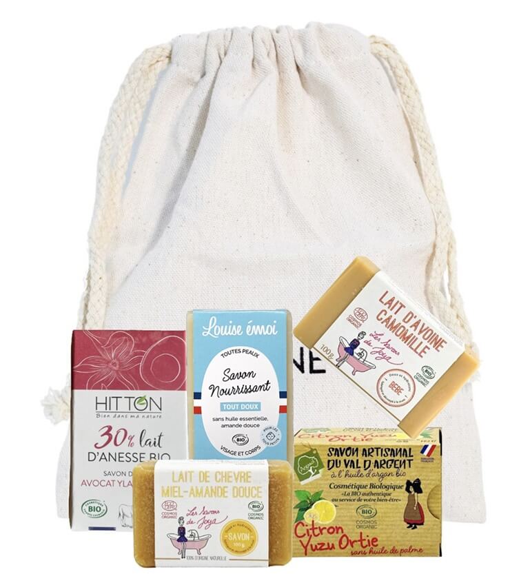 Coffret 5 Savons Naturels saponifiés à froid - cosmétique naturel