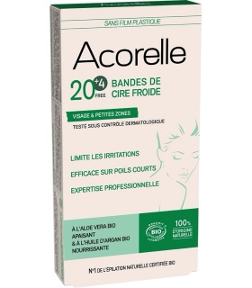 Bandes de Cire Froide BIO Visage x20 - Acorelle