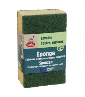 2 Eponges grattantes eco vertes - La droguerie Ecologique