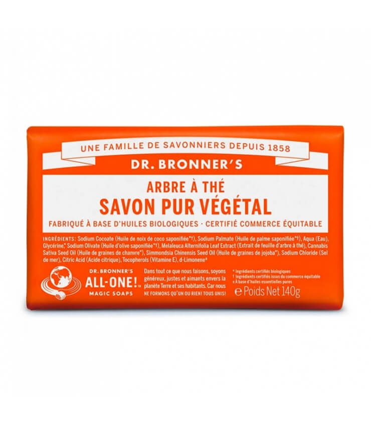 Savon pur Végétal Arbre à Thé Dr Bronner's 100% Biodégradable